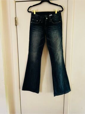 VTG  Bongo Y2K Low Rise Flare Jeans Dark Wash Britney Spears McBling Bootcut 3